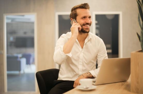 Man on the phone
