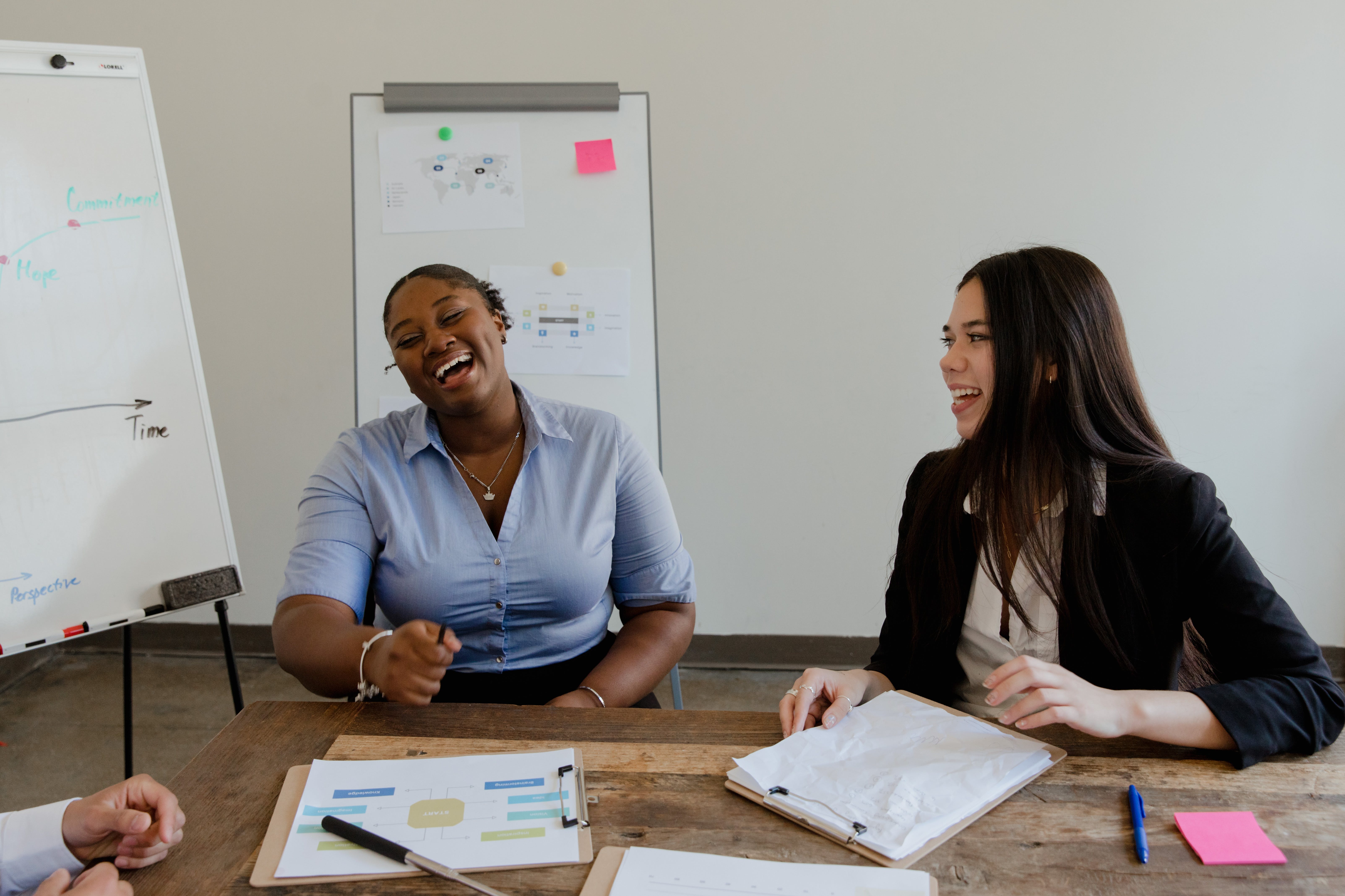 Workers communicating