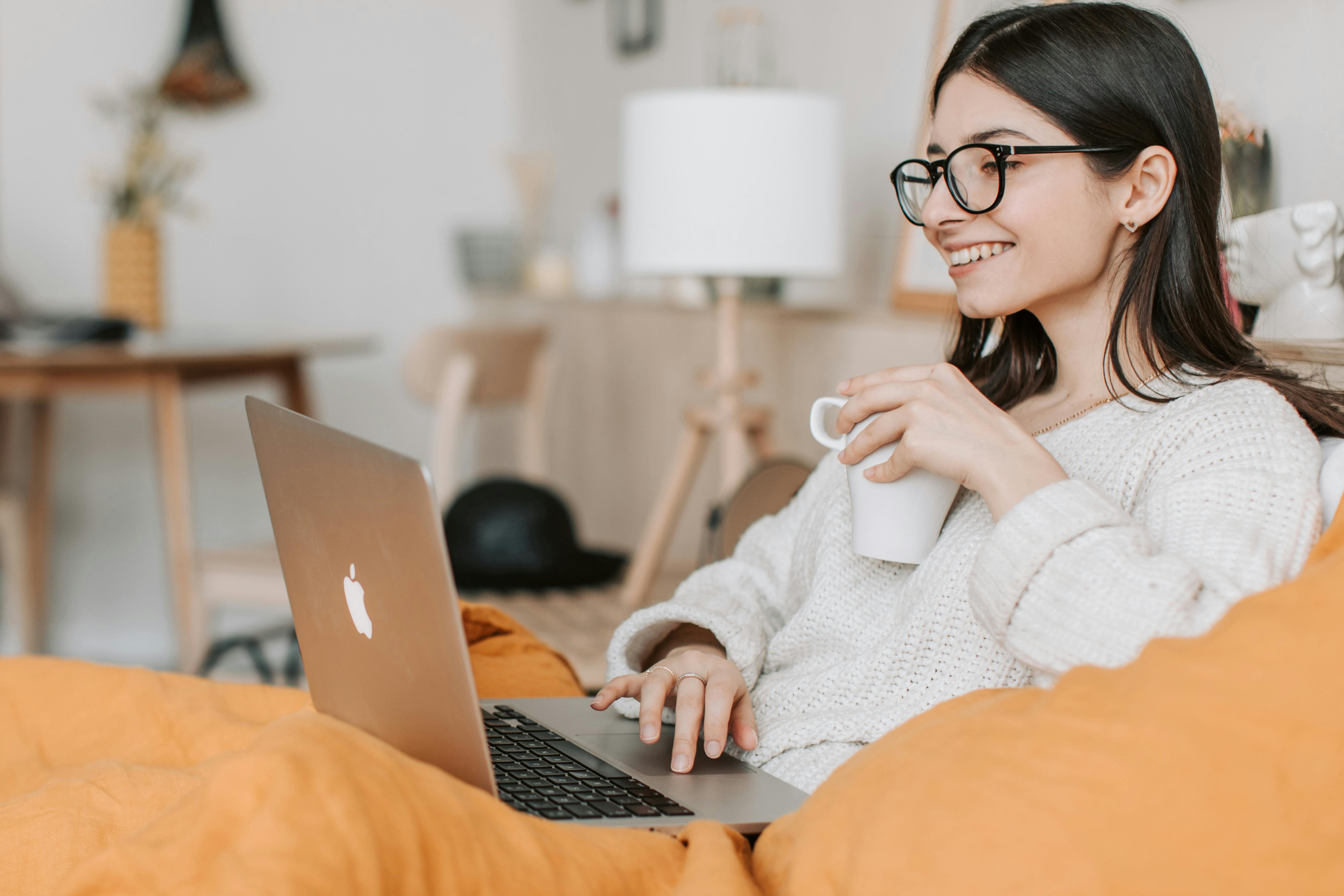 woman on computer